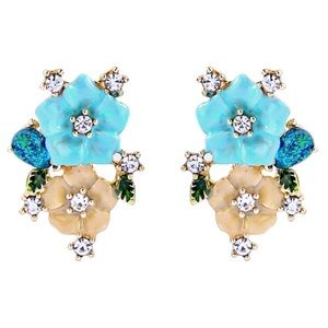 Swarovski Floral Garland Earrings New With Tags